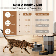 Large Capacity Wi-Fi Remote Automatic Cat Feeder-84.54Ounce Wireless Dog Water Faucet Automatic Water Dispenser with Filter，Silent operation
