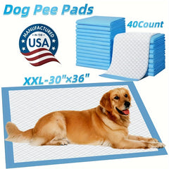 40Pcs-30“*36”Dog Pee Pads，Leak Proof and Super Absorbent Dog Pee Pads，Dog Pee Pads，Dog Mat6Layered Protection，Puppy Training Toilet Pet Mat，Thickened Disposable Litter Box Mat for Cats，Dog，Dog，Dog，Rabbit's Puppy Training Mat