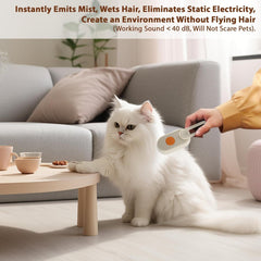 4 Combination 1 Cat Steam Brush，For Shedding，Rechargeable Cat Brush，With steam，Electrostatic Steam Pet Brush，Massage，Cleaning，Shedding and combing！
