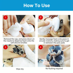No-Rinse Foaming Cleanser, Provide a deep Clean Safe for All Dogs 3.5fl oz. with Silicone Bristle Brush