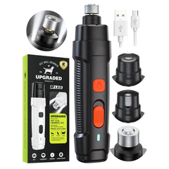 Dog Nail Grinder Upgraded Dog Nail Trimmer with 2 个 LED Lamp，2 Fast Charging Electric Pet Nail Grinder Silent Low Noise Suitable for Small and Medium Dogs and Cats