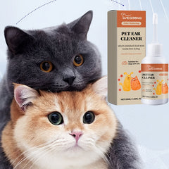 Pet Ear Drops，Removes Dirt and Ear Wax，Ear Care Drops for Dogs and Cats，Gentle Ear Cleaning Solution and Tartar Removal Solution，Safe Ear Cleansing Drops Suitable for Cats and Dogs