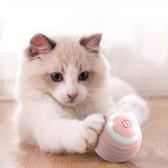 1pc Automatic Smart Cat Toy - Self-Entertainment Rolling Ball，With Teasing Stick，Jumping and Bite-Resistant Cat Ball，Suitable for kittens and cats - Outdoor Cat's Fun Exercise Toy | The Best Cat Toy for Play and Stimulation，No Battery Required