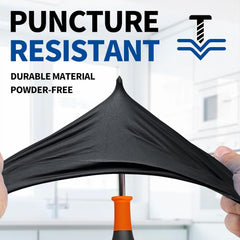 200 Black Nitrile Disposable Gloves Only - Thick、Durable and comfortable，Suitable for Kitchen Cleaning、Dishwashing、Beauty Care、Pet bathing and such - Waterproof，Excluding PVC