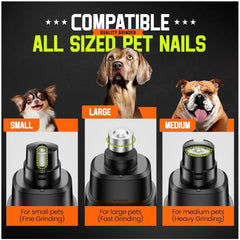 Dog Nail Grinder Upgraded Dog Nail Trimmer with 2 个 LED Lamp，2 Fast Charging Electric Pet Nail Grinder Silent Low Noise Suitable for Small and Medium Dogs and Cats