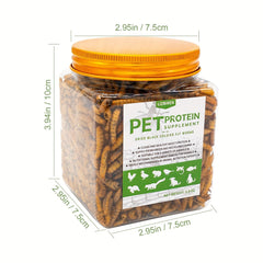Dry black fly larvae100%Non-Transgene，Contains more comprehensive nutrition，Suitable for dogs、Cat、Duck、Frog、Tortoise、Fish、For consumption by birds and other animals