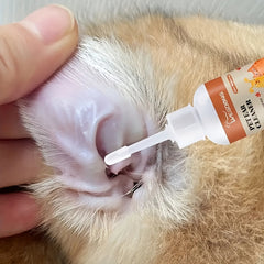 Pet Ear Drops，Removes Dirt and Ear Wax，Ear Care Drops for Dogs and Cats，Gentle Ear Cleaning Solution and Tartar Removal Solution，Safe Ear Cleansing Drops Suitable for Cats and Dogs