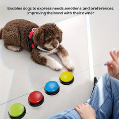 Dog Talking Button - 6-Command Training Device with Color-Coded Buttons for Sit, Stay, Come, No, Mom, Treats - Battery-Powered (Up to 36V) Pet Communication Aid for Puppies & Dogs, Pet Buttons Communication, Userfriendly Design, Durable Plastic Casing
