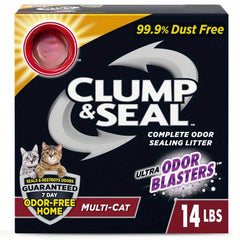 14Pound of Convenient Clay Litter for Cats - 99.9%Dust-Free，Super Strong Deodorizer，Plant-Based Granules and Baking Soda，7Guaranteed Deodorization，Suitable for multi-cat households，Minimalist Packaging Design，Moisture Activating Micro Particles