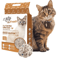 All For Paws 5 in 1 Mixed Cat Litter Coffee Scent With 24/7 Odor Control 5.76lb Dust-Free Tofu Cat Litter 2.5kg