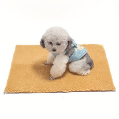 OPETEE Super Soft Self-Warming Pet Mat，Suitable for cats and dogs——No Electricity Required，Fleece Instant Comfort，Cold floor warmth，Durable Rectangular Design