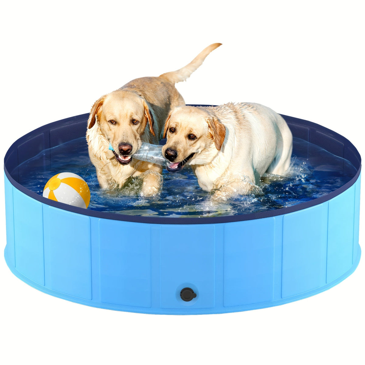 Niubya Foldable Dog Pool、Foldable Hard Plastic Dog Swimming Pool、Portable Bathtub for Pet Dogs and Cats、Indoor and Outdoor Pet Shallow Water Pool