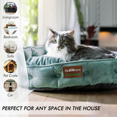 ClevaHome Cat and Dog Bed，Suitable for weight not exceeding 15 Small Pets，Round Cat Bed，Suitable for indoor cats，Machine Washable Comfortable Pet Bed，Suitable for puppies and kittens，Bottom Non-Slip