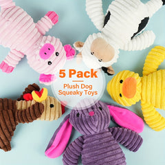 Dog Toy，5Set，Plush Sound-Making Puppy Toy，Animal Pet Toy Set Suitable for Small, Medium, and Large Dogs，Puppy Chew Toy，Cute Dog Gift Toy