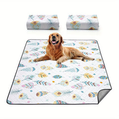 Washable Dog Pee Pads，2 Super Absorbent and Leak-Proof Nursing Pads，Non-Slip Reusable Puppy Mat，Waterproof Puppy Training Mat，for cage，Cage，Home，Bed，Dog Supplies（White）