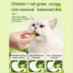 Freeze-dried Catgrass Pelleted Hairball Flakes Cat Snack Catgrass Sticks Grinding Teeth Catnip Cookies Fattening Cat Supplies