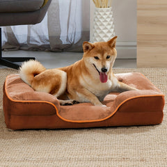4 Luxurious Orthopedic Dog Bed in Various Sizes，Suitable for small to large dogs - Large Washable Sofa Bed，Supportive sponge、Removable and washable lid、Lining and Non-Slip Base