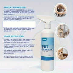 Pet Odor Eliminator Spray，Car Freshener，Pet Stain Remover and Odor Eliminator - Permanently removes stains and odors，Suitable for Carpet、Furniture、Floor、Pet bed - Looks and smells great，No chemical substances，No Alcohol