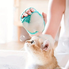 1Pet Shampoo Brush Set - Double-sided Soft Silicone Comb，Built-in storage space suitable for both short-haired and long-haired dogs and cats！