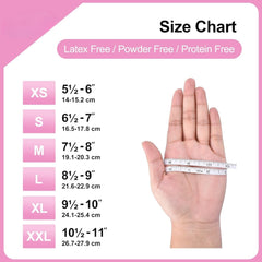 100 Pink Nitrile Disposable Gloves Only - Thick、Durable and fits the hand shape，Suitable for Kitchen Cleaning、Dishwashing、Beauty Care、Pet bathing and such - Waterproof，Excluding PVC
