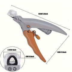 1Pieces OPETEE With ergonomic non-slip handle and safety protection LED Pet nail clipper - Suitable for precise trimming of cats and dogs，Battery Powered（36V，Coin Cell Battery Operation）- Pet Care Essentials，Pet Safety Grooming | Precision Trimming | Text