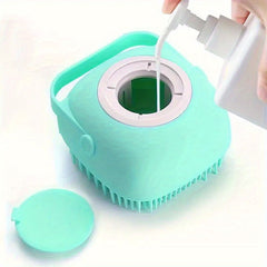 1Pet Shampoo Brush Set - Double-sided Soft Silicone Comb，Built-in storage space suitable for both short-haired and long-haired dogs and cats！
