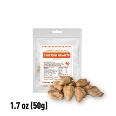 100g/300g，Freeze-dried Chicken Heart Cat and Dog Snacks，Single ingredient - Perfect Training，Ingredients or snacks（Chicken hearts），High Protein，Grain-Free，Gluten Free