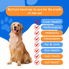3 Packs (3*300g/10.6oz) Aonai Brands Advanced Ultimate 10-in-1 Canine Soft Chews - Supports Liver, Skin, Gut, Immunity, Heart, Antioxidant, Performance, Joint Health, And Overall Wellness With Delicious Chicken Flavor