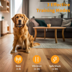 1/2 Collars/Replaceable Receiver, 3300Ft Range Dog Training Collar, Replaceable Receiver, Adjustable Nylon Strap, with Beep 1-8, Vibration 1-16, Safe Shock 1-99, Rechargeable Waterproof, for Small to Large Dogs 5-150Lbs