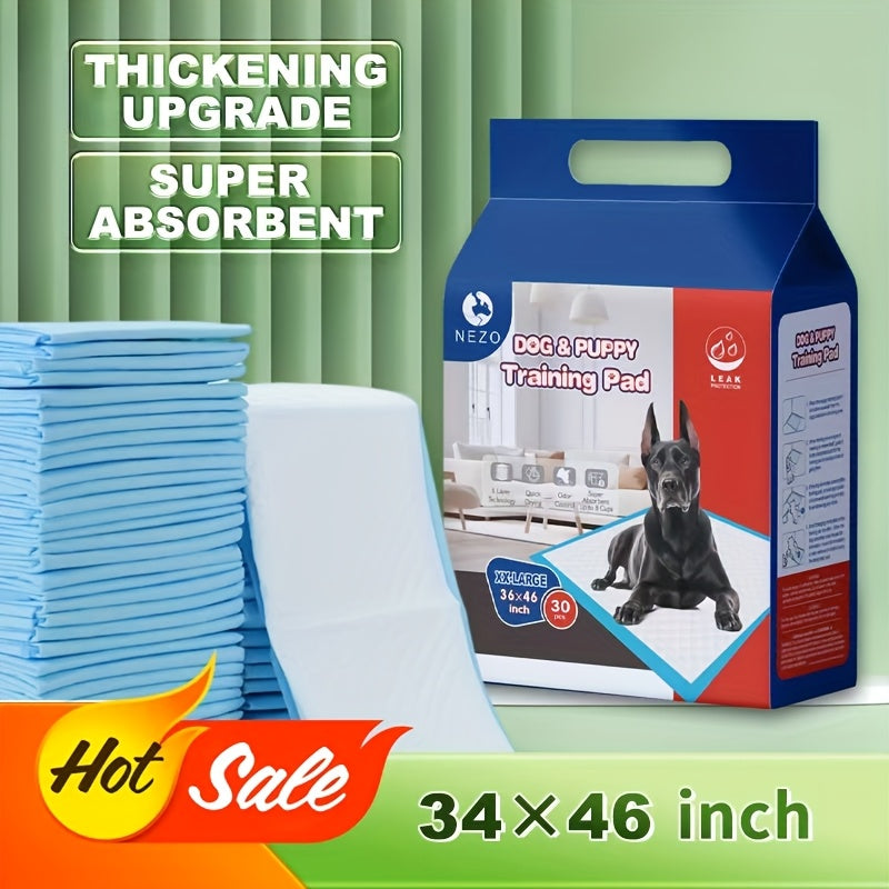 NEZO Advanced Training Mat for Dogs，Extra large size 34 X 46 Inch - 90 A Changing Pad，Belt 6 Layer Leak-Proof and Super Absorbent