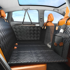 Dog Back Seat Car Seat Cover，Hard Base Rear Seat Extension Pad Support400Pound，Applicable SUV And the Truck's Pet Hammock