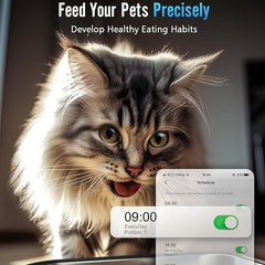 Large Capacity Wi-Fi Remote Automatic Cat Feeder-84.54Ounce Wireless Dog Water Faucet Automatic Water Dispenser with Filter，Silent operation
