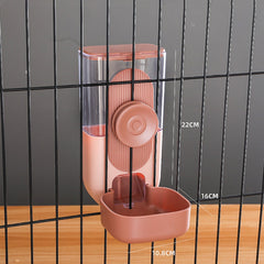 29Ounce Small Pet Cage Hanging Automatic Feeder，Feeding products for puppies, cats, and rabbits，No Battery Required