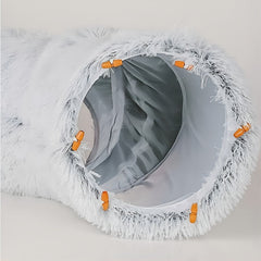 Cat Bed Pet Cat Tunnel Plush Warm Cat Tunnel Foldable Detachable Washable Multifunctional Splicing Cat Passage