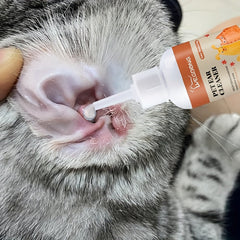 Pet Ear Drops Clean Ears，Remove Dirt and Earwax，Eliminate Odor，Mild Pet Ear Lotion，Suitable for dogs and cats，50Ml/1.69Fluid Ounce