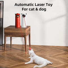 Automatic Laser Cat Toy, Auto-rotating Infrared Light, Multi-level Adjustment, Fast and Slow Mode, Battery Not Included