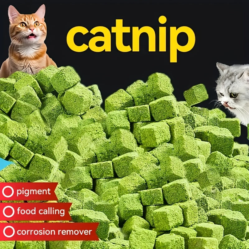 150Gram/5.29Ounce Frozen Cat Grass Pellets Hairball Tablets：Mint Cake Cat Snacks Cat Grass Tablets Teeth Grinding Cat Grass Sticks