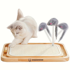 Indoor Cat Toys，Bell with track ball，Sisal cat scratch board，Self-Playing Cat and Mouse Toy，Suitable for Bored Indoor Adult Cats and Kittens