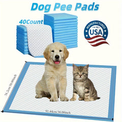 40Pcs-30“*36”Dog Pee Pads，Leak Proof and Super Absorbent Dog Pee Pads，Dog Pee Pads，Dog Mat6Layered Protection，Puppy Training Toilet Pet Mat，Thickened Disposable Litter Box Mat for Cats，Dog，Dog，Dog，Rabbit's Puppy Training Mat