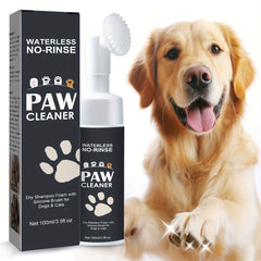 No-Rinse Foaming Cleanser, Provide a deep Clean Safe for All Dogs 3.5fl oz. with Silicone Bristle Brush