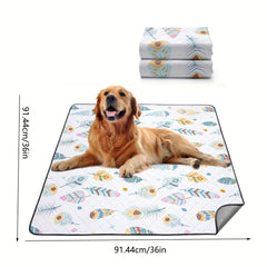 Washable Dog Pee Pads，2 Super Absorbent and Leak-Proof Nursing Pads，Non-Slip Reusable Puppy Mat，Waterproof Puppy Training Mat，for cage，Cage，Home，Bed，Dog Supplies（White）