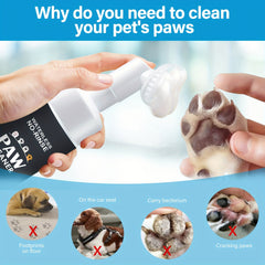 No-Rinse Foaming Cleanser, Provide a deep Clean Safe for All Dogs 3.5fl oz. with Silicone Bristle Brush