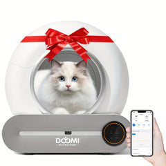 DOYOMI Self Cleaning Cat Litter Box, Automatic Cat Litter Box With Tofu Litter, Mat & Liners/APP Control, 17.17gal+2.38gal Large Capacity, Suitable For Multiple Cats Christma Gift For Cats