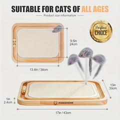 Indoor Cat Toys，Bell with track ball，Sisal cat scratch board，Self-Playing Cat and Mouse Toy，Suitable for Bored Indoor Adult Cats and Kittens
