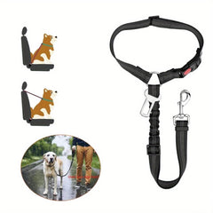 Pet Car Mount 2-in-1 Leash Safety Belt