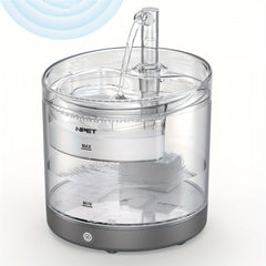 NPET WF050 1.5L Automatic USB Power Supply Cat Water Dispenser，3Layer filtration system，Ultra-quiet Pump and Transparent Design – Low Voltage（36V）Provides fresh and clean drinking water，Easy-to-clean material，Compact Pet Accessories，Reliable Pet Water Dis