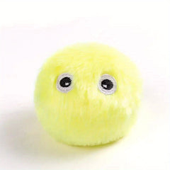 3 Pack of Squeaky Ball Interactive Cat Plush Toys EVA Toy ball - Squeaky Sound Training Toy for Cats - Fun Pet Toy Ball，Suitable for play and exercise，Blue、Yellow、Pink