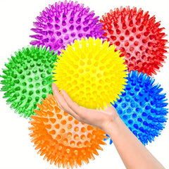 3.5 Large Dog Toy Ball，4/6 Sound-Making Dog Toy，Durable Dog Toy for Aggressive Chewers，Spiky Dog Ball for Teeth Cleaning and Training，Large Dog Chew Toy，Puppy Teething Toy