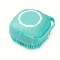 Dog Bath Brush，Soft Silicone Pet Shampoo Massage Dispenser Grooming Shower Brush，For washing short and long-haired dogs and cats