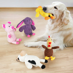 Dog Toy，5Pieces，Plush Dog Squeaky Toy，Animal Pet Toys Suitable for Small Medium and Large Dogs，stuffed toys，Dog Chew Toy，Dog Gift Toys